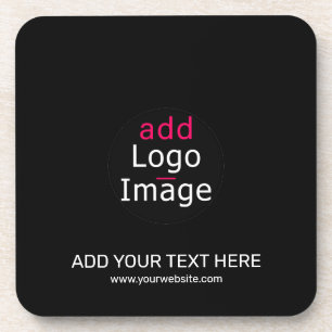 Extravagantes Berufliches Business Custom Black Getränkeuntersetzer