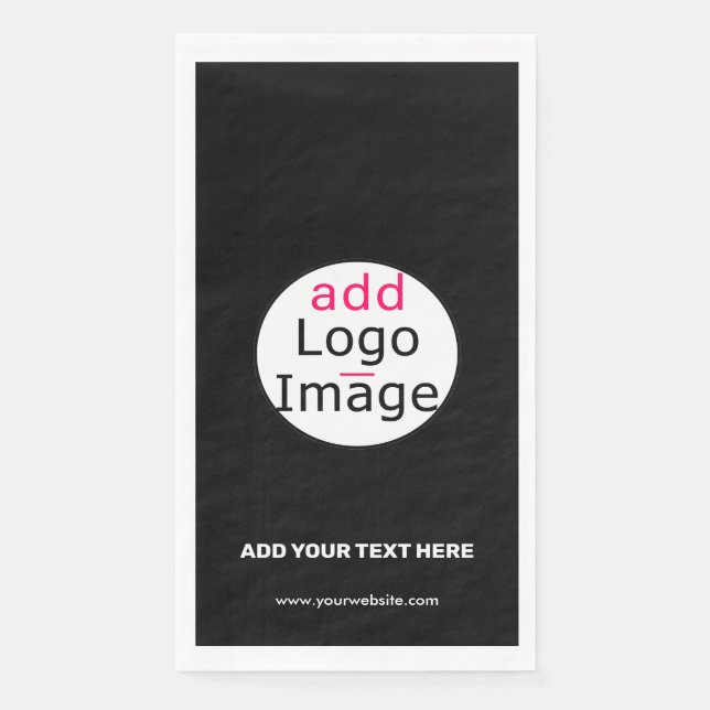Extravagantes Berufliches Business Custom Black Serviette (Vorderseite)