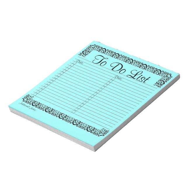 Extravagantes Blau zum Auflisten von Notepad Notizblock (Rotiert)