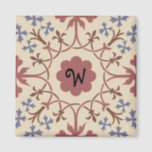 Extravagantes Blue & Mauve Monogram Magnet<br><div class="desc">Extravagant Blue & Mauve Monogram Magnet. Anpassen mit jedem Monogramm/Initial.</div>