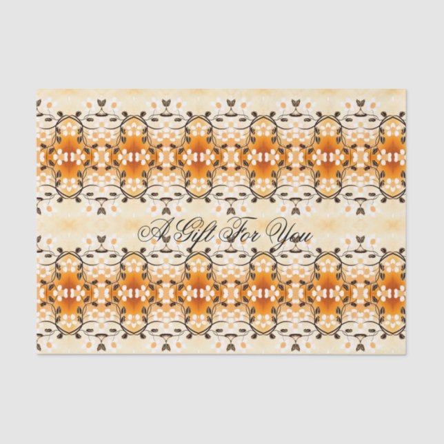 Extravagantes Blumenzwirn Seidenpapier (Vorderseite)