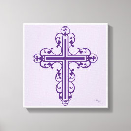 Extravagantes Cross Design Nr. 7 Lila Leinwanddruck