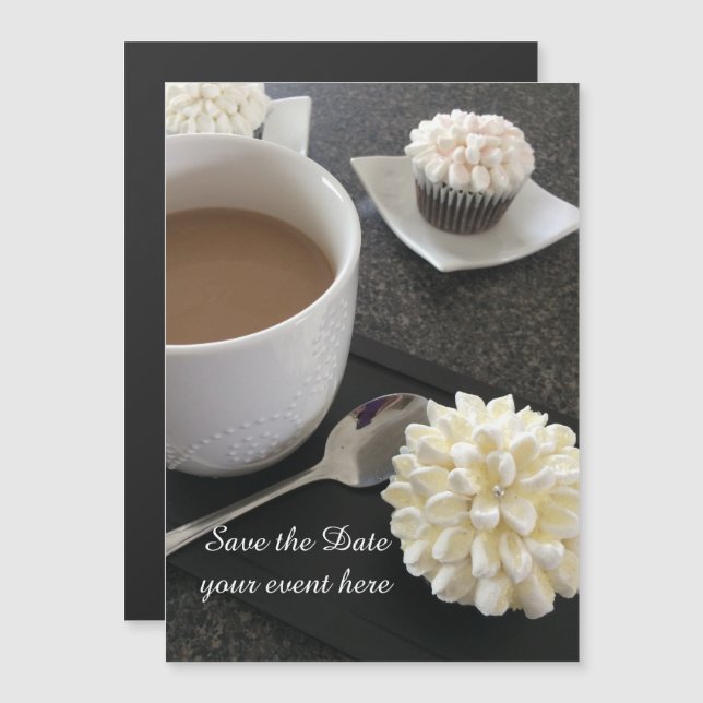 Extravagantes Cupcakes-Ereignis Save the Date Magneteinladung (Vorne/Hinten)