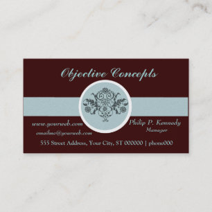 Extravagantes Damask Regalia Berufliches Branding Visitenkarte