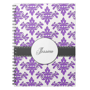 Extravagantes Damast-Monogramm Notizblock