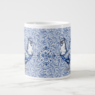 Extravagantes Delft-Blau-Weiß-Roster-Huhn Jumbo-Tasse