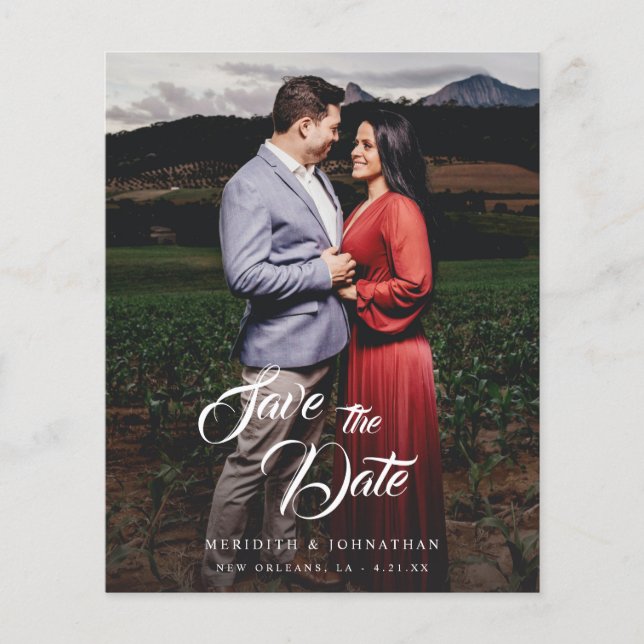 Extravagantes elegantes Foto Save the Date (Vorderseite)