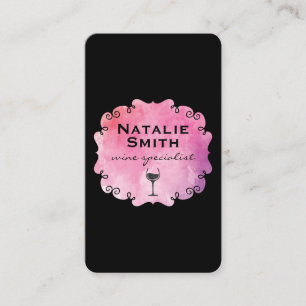 Extravagantes Etikett Wein mit Weinstock Visitenkarte