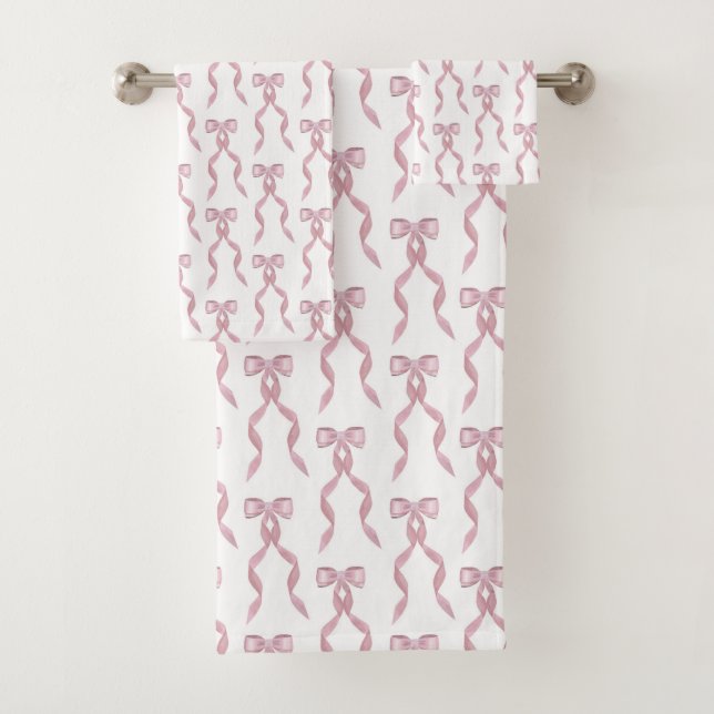 Extravagantes Farbrosa Muster Badhandtuch Set (Insitu)