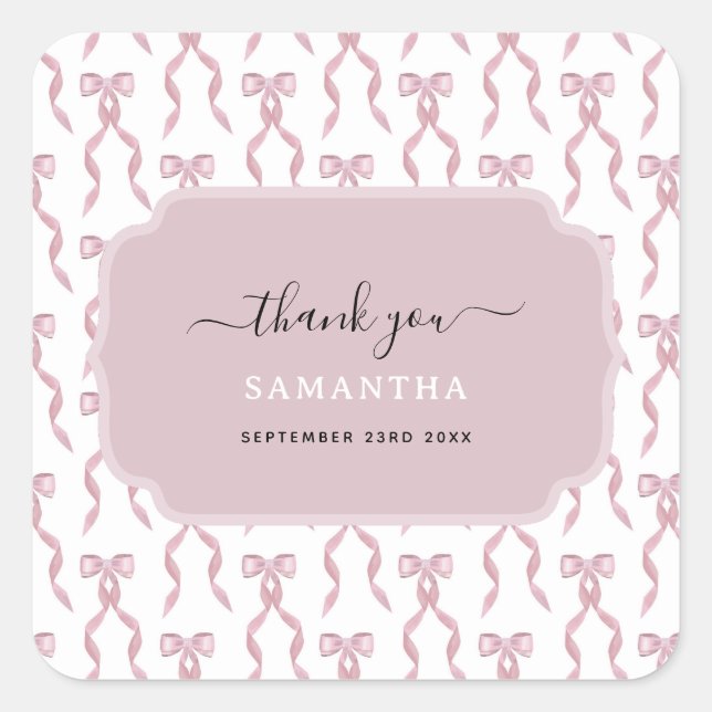 Extravagantes Farbrosa Muster Quadratischer Aufkleber (Vorderseite)