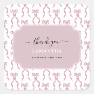 Extravagantes Farbrosa Muster Quadratischer Aufkleber