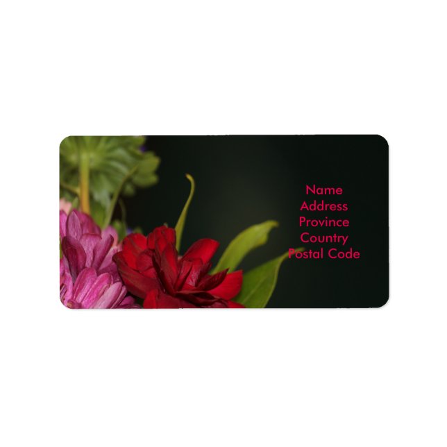 Extravagantes Formblatt Adressaufkleber (Vorne)