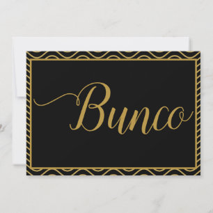 Extravagantes Gold Bunco Dice Game Einladung