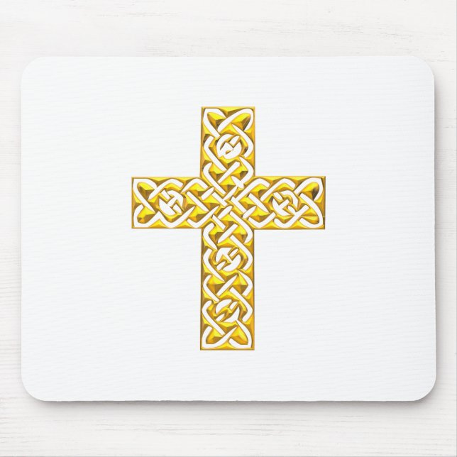Extravagantes Goldenes Kreuz Mousepad (Vorne)