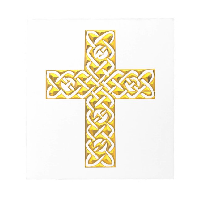Extravagantes Goldenes Kreuz Notizblock (Vorderseite)