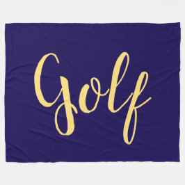 Extravagantes GOLF-Skript auf fett moderner Elegan Fleecedecke