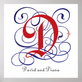 Extravagantes Gothic Caps Letter D, 300dpi PNG Pos Poster