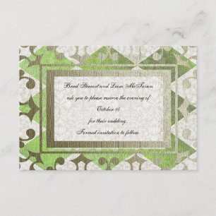Extravagantes Grünes Gold Harlequin Mittelalter Save The Date