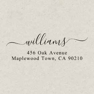 Extravagantes handgeschriebenes Skript Permastempel