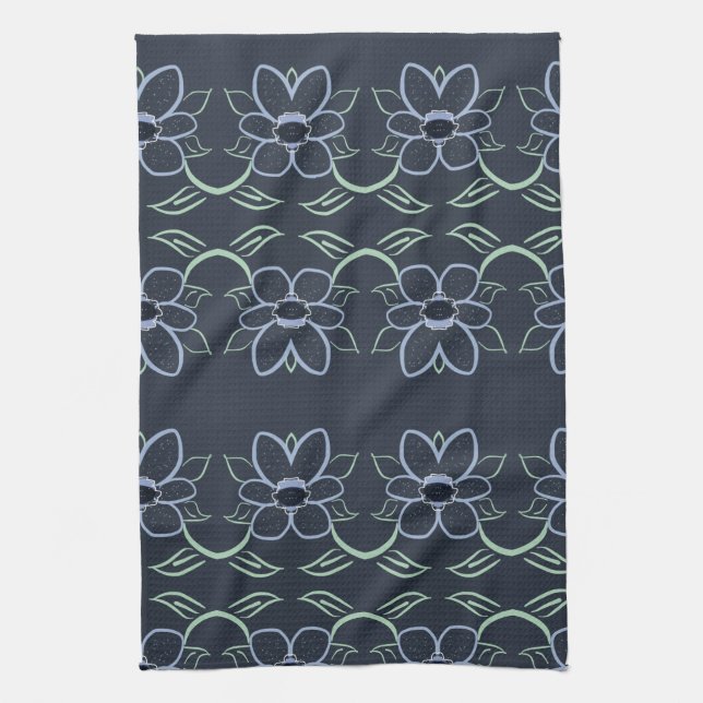 Extravagantes Handtuch mit blauem Navy (Vertikal)