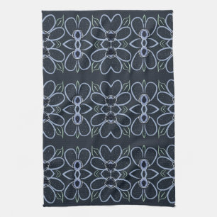 Extravagantes Handtuch mit blauem Navy