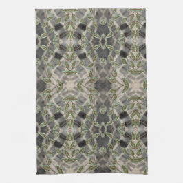 Extravagantes Handtuch schwarz-weiß mit Braun