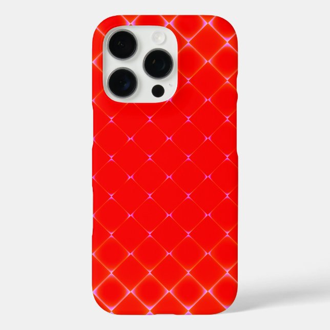 Extravagantes helles rotes Diamant-Muster Case-Mate iPhone Hülle (Rückseite)