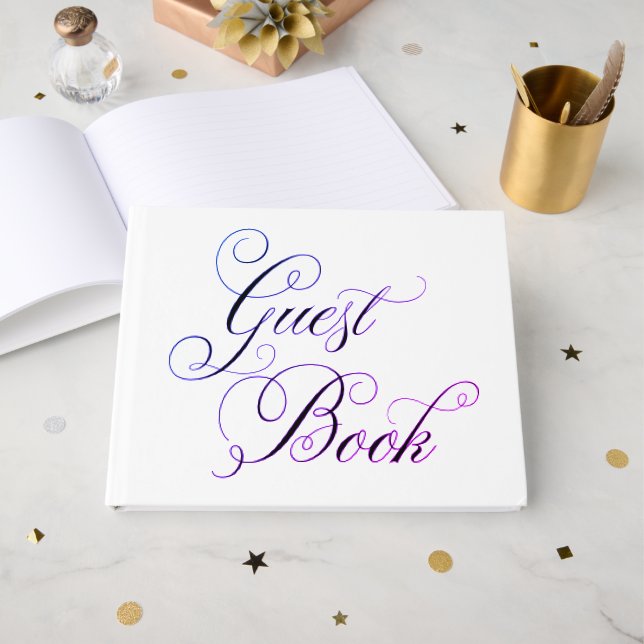 Extravagantes Hochzeitsguestbook Gästebuch (Vorderseite Offen)