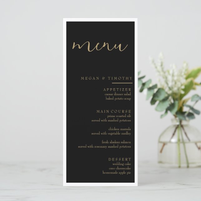 Extravagantes Hochzeitsmenü (Stehend Vorderseite)