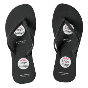 Extravagantes, individuelles Logo schwarz Flip Flops