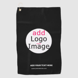 Extravagantes, individuelles Logo schwarz Golfhandtuch