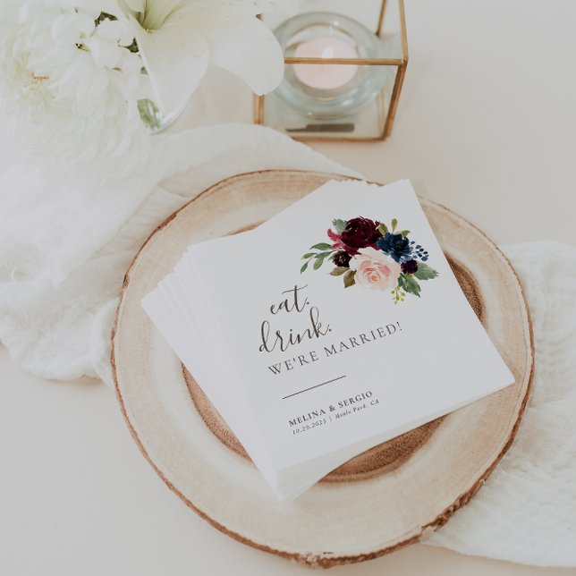 Extravagantes klassisches Essgetränk Wir sind Verh Serviette (Von Creator hochgeladen)