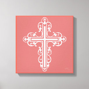 Extravagantes Kreuzdesign Nr. 4 Leinwanddruck