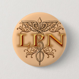 Extravagantes Kupfer Caduceus LPN Nurse Button