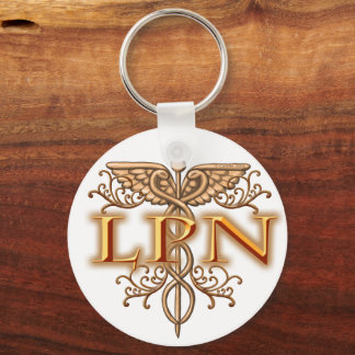 Extravagantes Kupfer Caduceus LPN Nurse Schlüsselanhänger