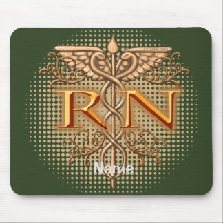 Extravagantes Kupfer Caduceus RN Nurse Mousepad