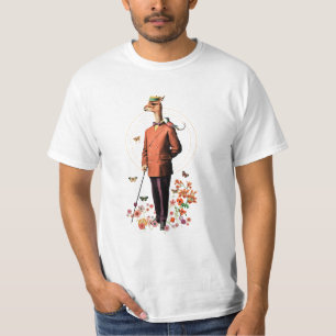 EXTRAVAGANTES LLAMA-TIER IN BLUME UND SCHALTFLÄDEN T-Shirt