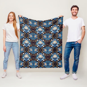 Extravagantes Lotus Tile Muster Fleecedecke