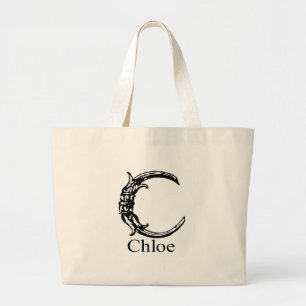 Extravagantes Monogramm: Chloe Jumbo Stoffbeutel