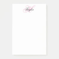 Extravagantes Monogramm in Schwarz und Rosa