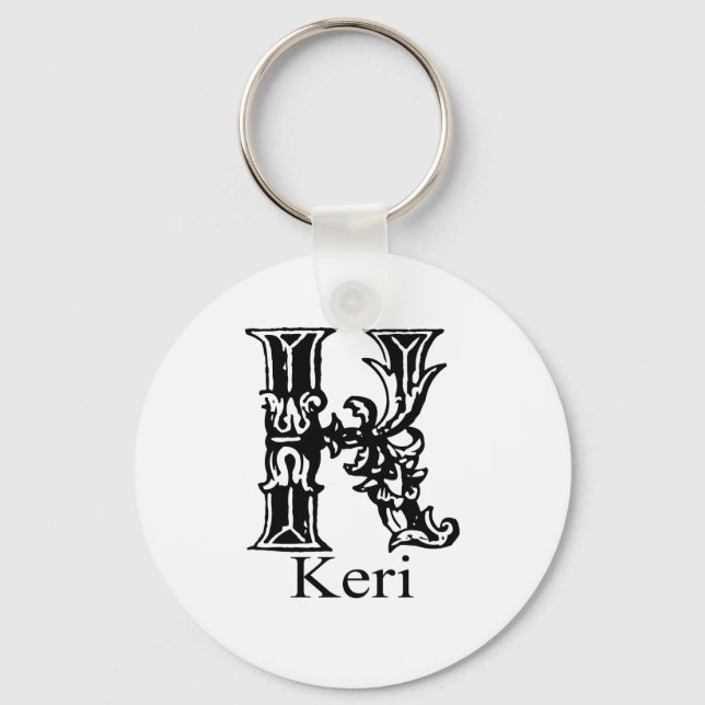 Extravagantes Monogramm: Keri Schlüsselanhänger (Vorderseite)