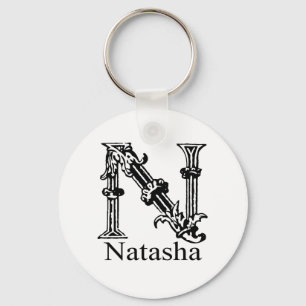 Extravagantes Monogramm: Natasha Schlüsselanhänger
