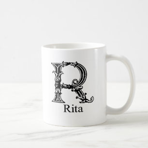 Extravagantes Monogramm: Rita Kaffeetasse