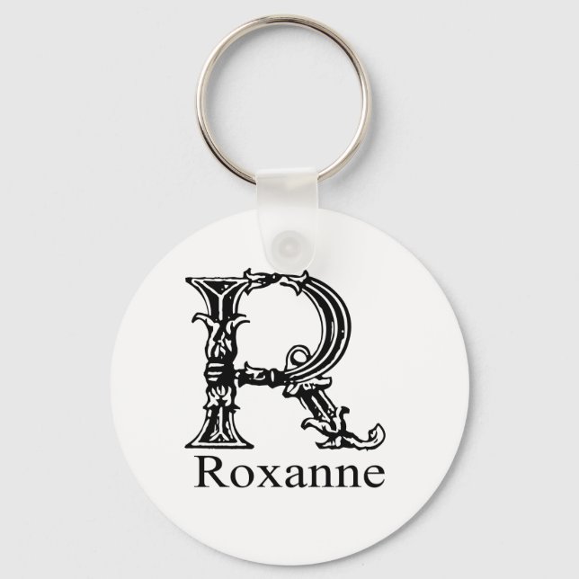 Extravagantes Monogramm: Roxanne Schlüsselanhänger (Vorderseite)
