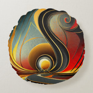 Extravagantes neuestes Design gedruckt Rundes Kissen