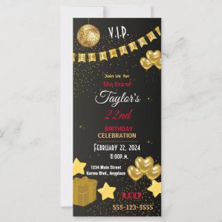 Extravagantes Personalisiertes V.I.P. Party Einlad