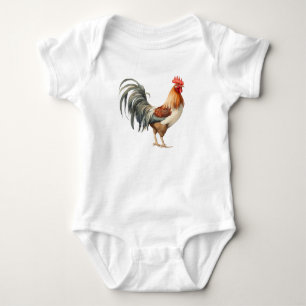 Extravagantes Rooster-Hühnerfarb-Nutztier Baby Strampler