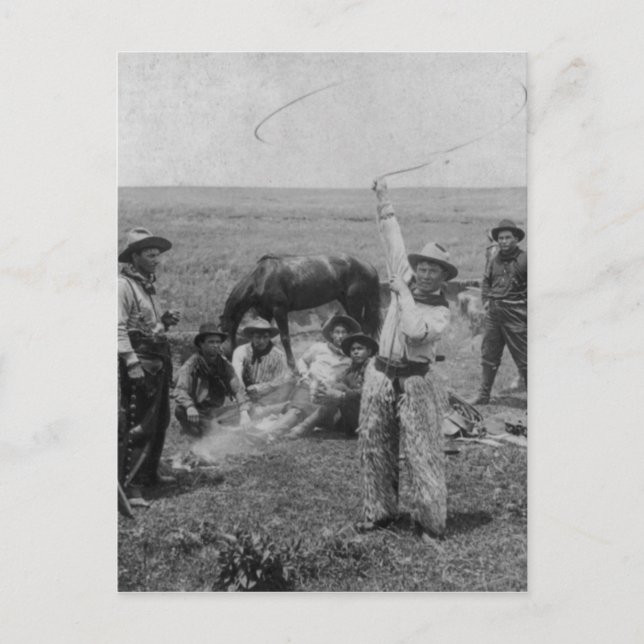 Extravagantes Roping Postkarte (Vorderseite)