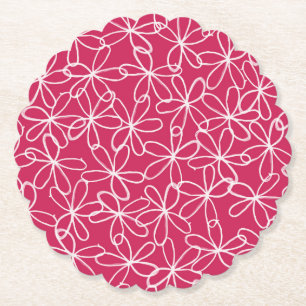 Extravagantes rosa und weißes Design Untersetzer