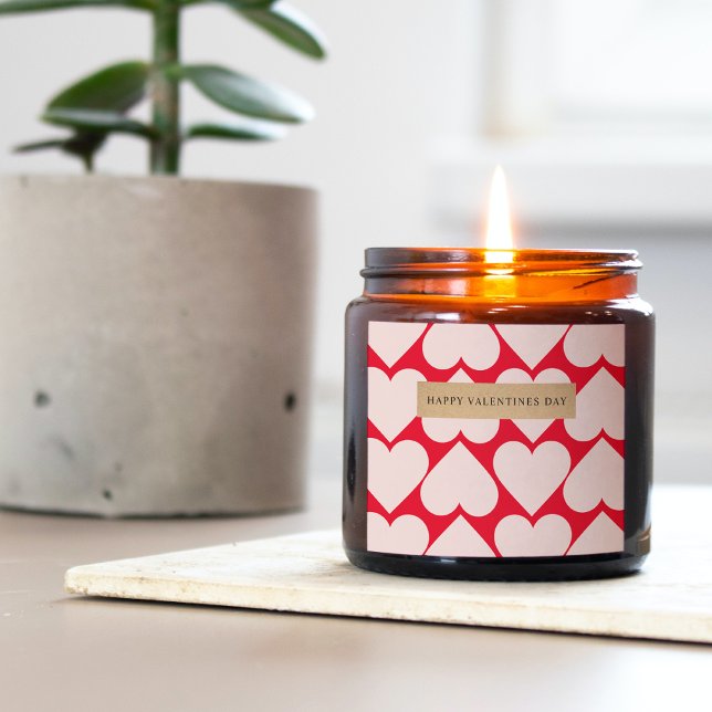 Extravagantes rotes und rosafarbenes Herzmuster -  Quadratischer Aufkleber (Von Creator hochgeladen)